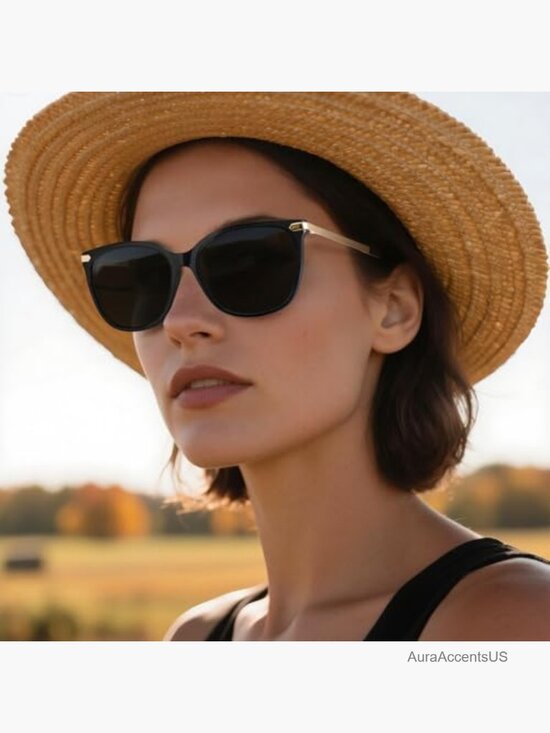 Lightweight Acetate Cat Eye Sunglasses UV400 Polarized Driving main image 7